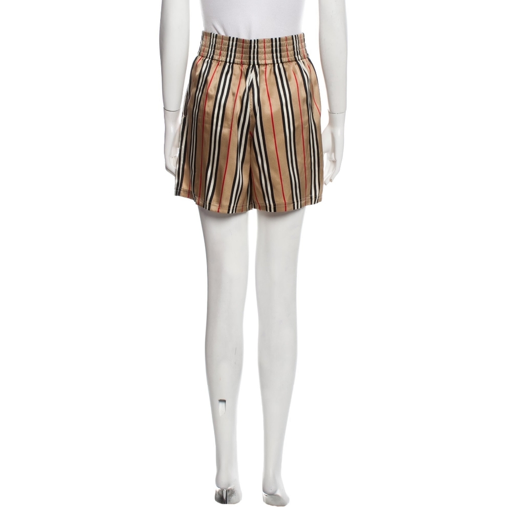 BURBERRY ICON STRIPE 100% SILK MARSETT SHORTS - Picture 5 of 11